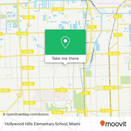 Mapa de Hollywood Hills Elementary School