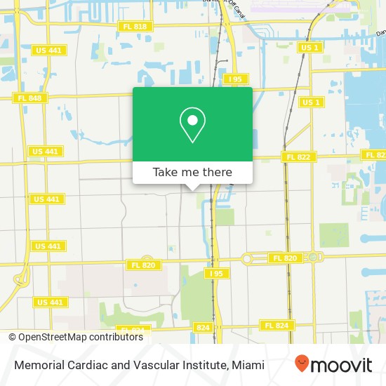 Mapa de Memorial Cardiac and Vascular Institute
