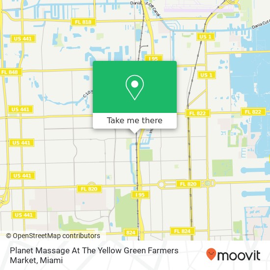 Mapa de Planet Massage At The Yellow Green Farmers Market