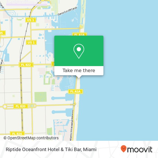 Mapa de Riptide Oceanfront Hotel & Tiki Bar