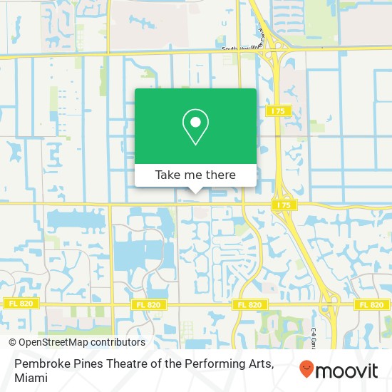 Mapa de Pembroke Pines Theatre of the Performing Arts