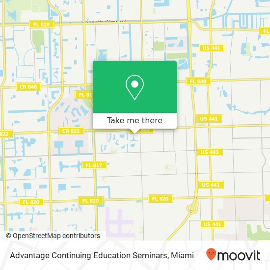 Mapa de Advantage Continuing Education Seminars