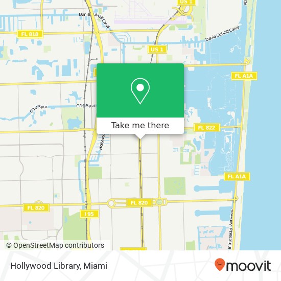 Hollywood Library map