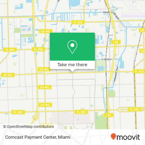 Comcast Payment Center map