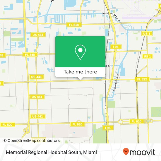 Mapa de Memorial Regional Hospital South