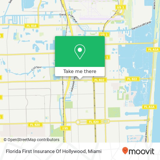 Florida First Insurance Of Hollywood map