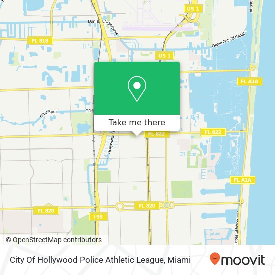 City Of Hollywood Police Athletic League map