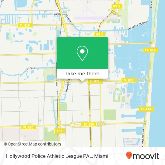 Hollywood Police Athletic League PAL map