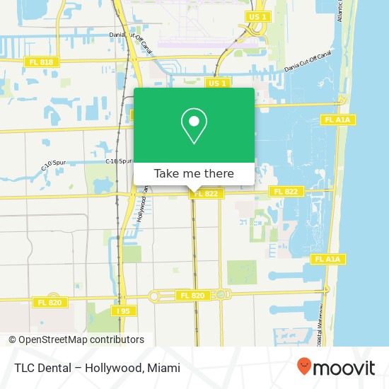 Mapa de TLC Dental – Hollywood