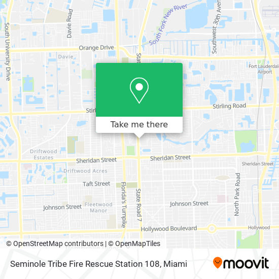 Seminole Tribe Fire Rescue Station 108 map