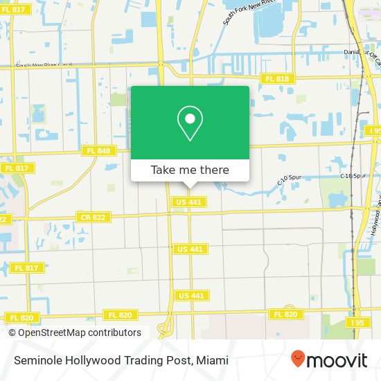 Seminole Hollywood Trading Post map