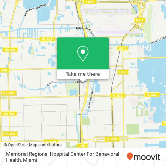 Mapa de Memorial Regional Hospital Center For Behavioral Health