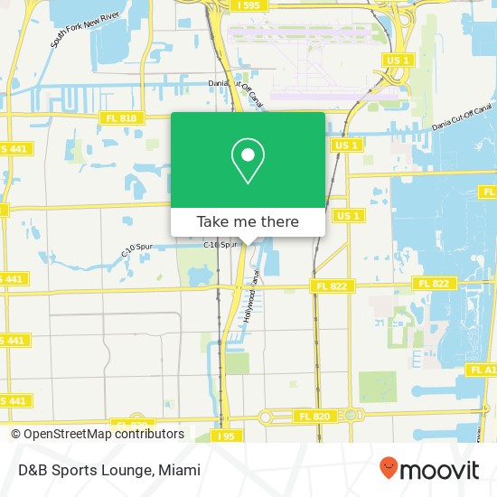 D&B Sports Lounge map