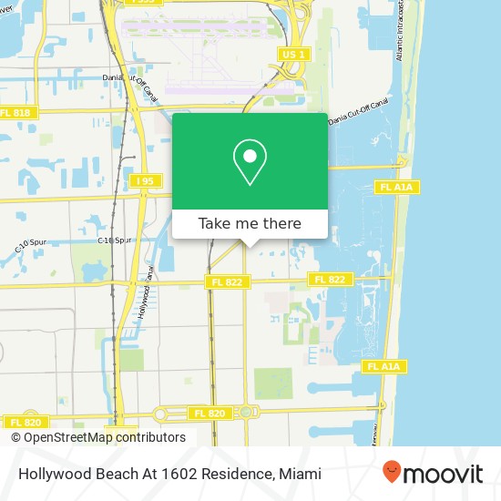 Mapa de Hollywood Beach At 1602 Residence