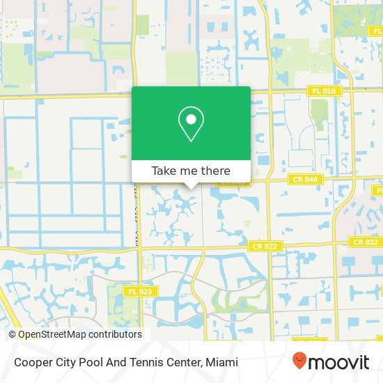 Cooper City Pool And Tennis Center map