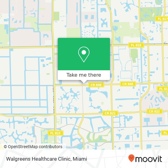 Mapa de Walgreens Healthcare Clinic