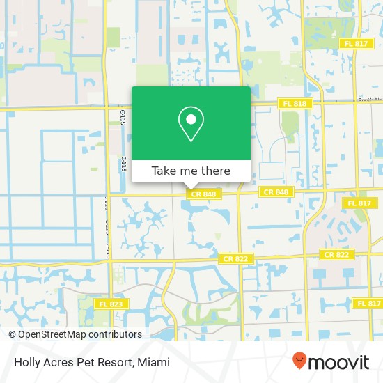 Holly Acres Pet Resort map