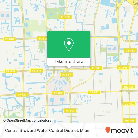 Mapa de Central Broward Water Control District