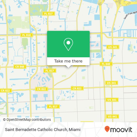 Saint Bernadette Catholic Church map