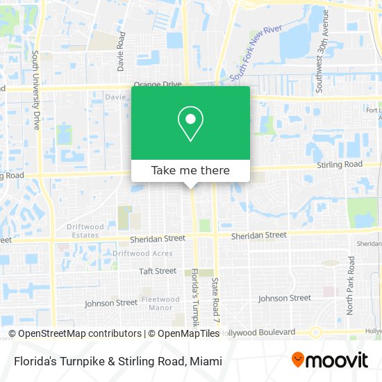 Florida's Turnpike & Stirling Road map