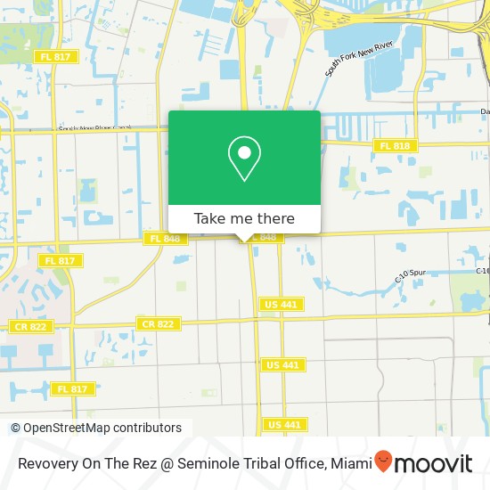 Revovery On The Rez @ Seminole Tribal Office map