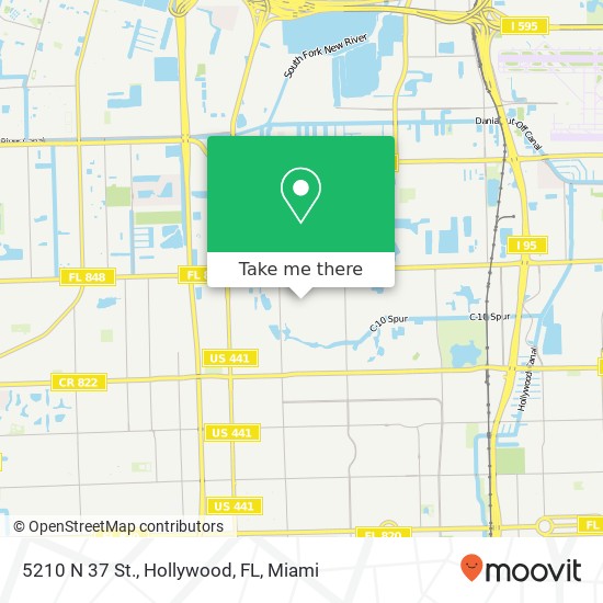 5210 N 37 St., Hollywood, FL map