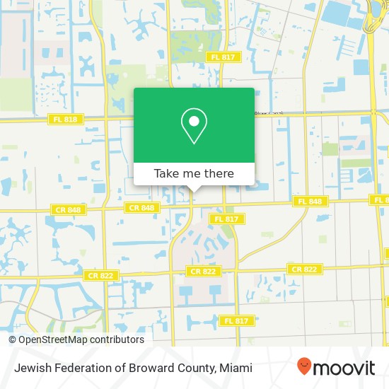 Mapa de Jewish Federation of Broward County