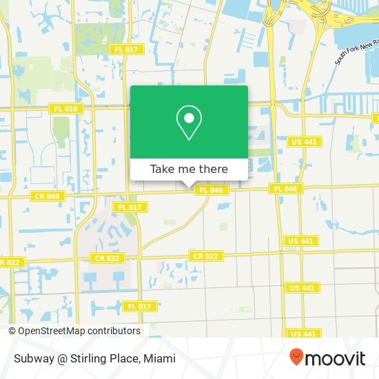 Subway @ Stirling Place map