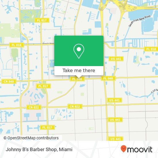 Johnny B's Barber Shop map