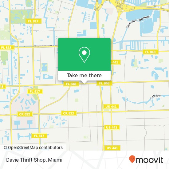 Davie Thrift Shop map