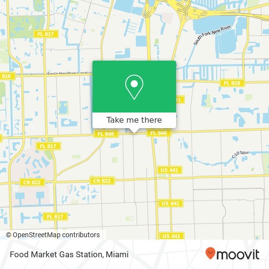 Mapa de Food Market Gas Station