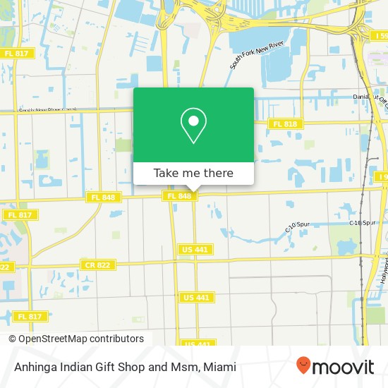 Anhinga Indian Gift Shop and Msm map
