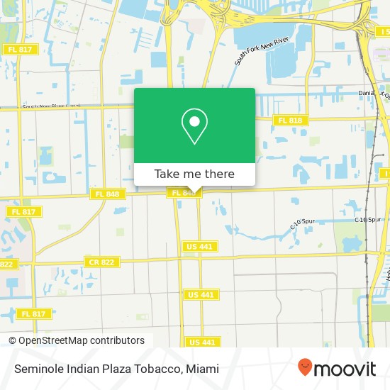 Seminole Indian Plaza Tobacco map