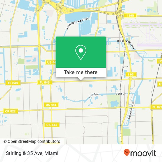 Stirling & 35 Ave map