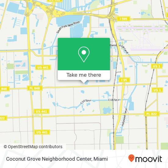 Coconut Grove Neighborhood Center map