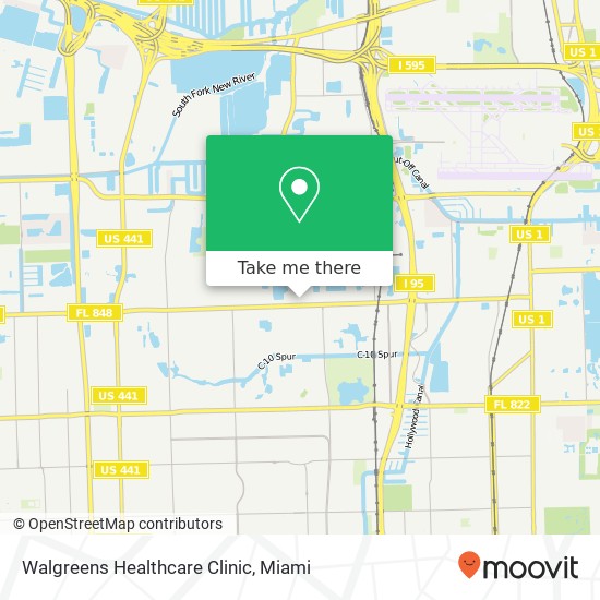 Mapa de Walgreens Healthcare Clinic