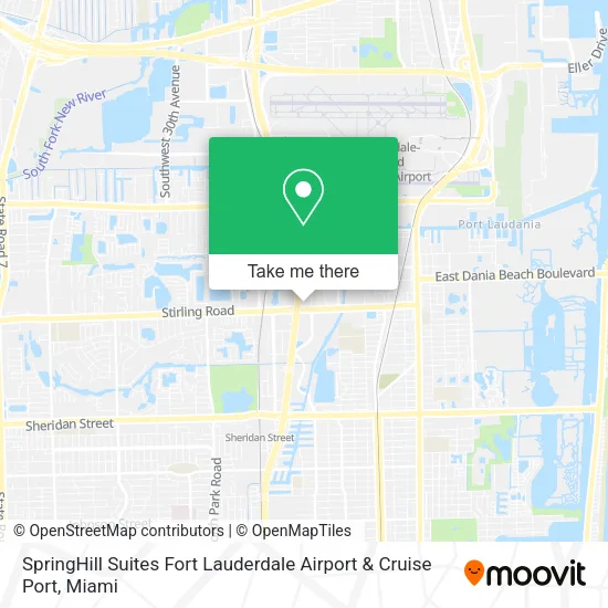 SpringHill Suites Fort Lauderdale Airport & Cruise Port map