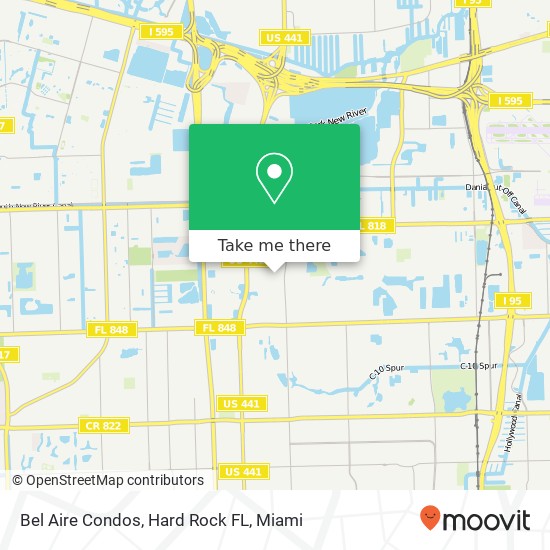 Bel Aire Condos, Hard Rock FL map