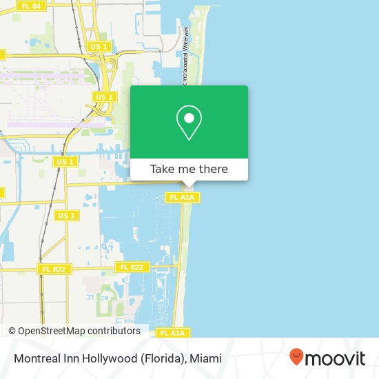 Mapa de Montreal Inn Hollywood (Florida)