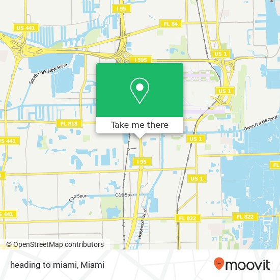 Mapa de heading to miami