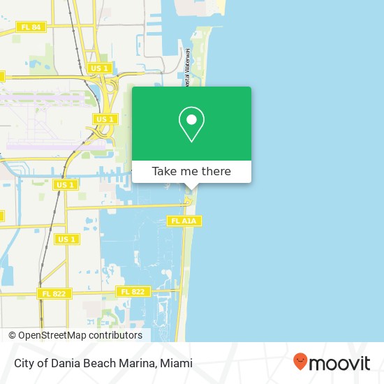 Mapa de City of Dania Beach Marina