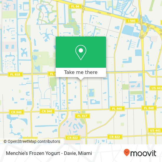 Mapa de Menchie's Frozen Yogurt - Davie