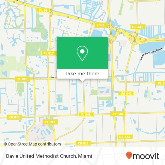 Mapa de Davie United Methodist Church