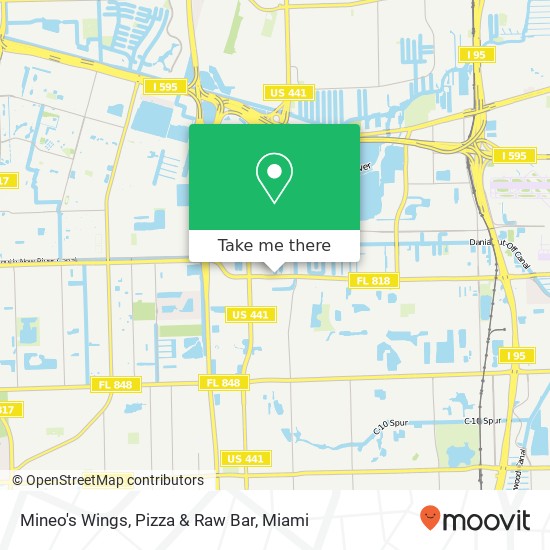 Mapa de Mineo's Wings, Pizza & Raw Bar