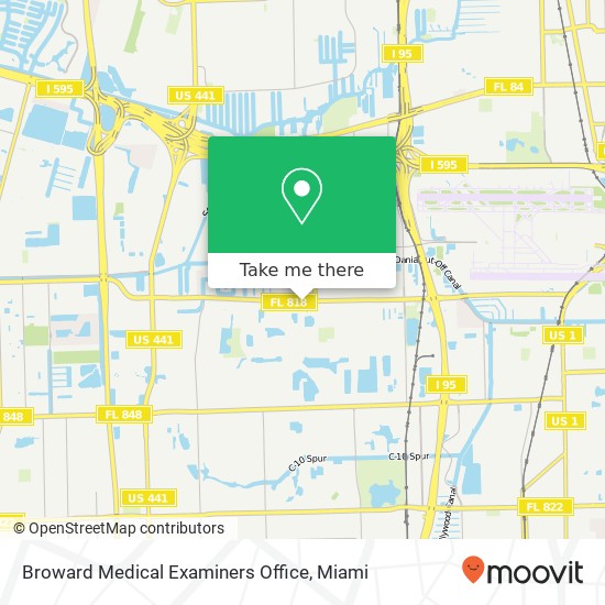 Mapa de Broward Medical Examiners Office