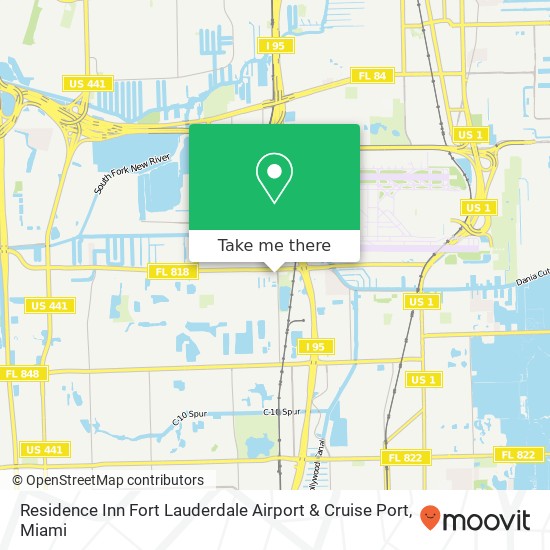Mapa de Residence Inn Fort Lauderdale Airport & Cruise Port
