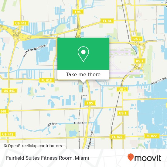 Fairfield Suites Fitness  Room map