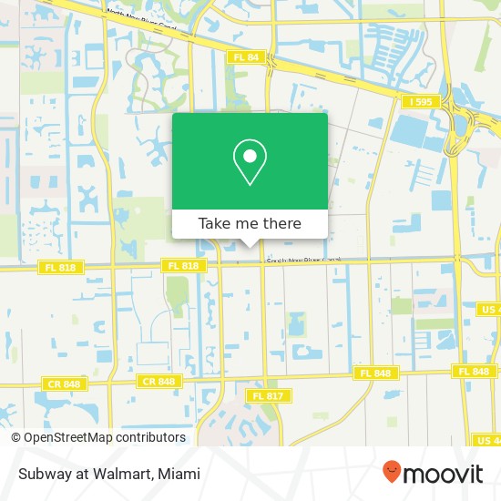 Subway at Walmart map