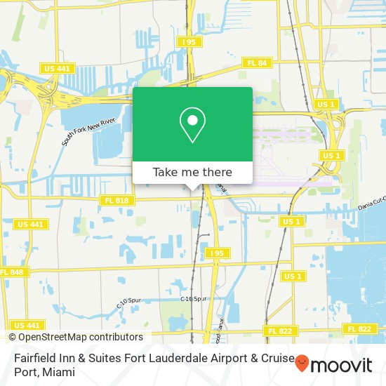 Fairfield Inn & Suites Fort Lauderdale Airport & Cruise Port map