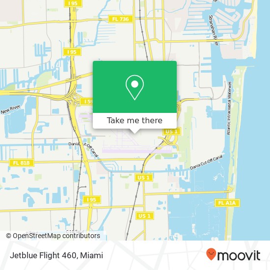 Mapa de Jetblue Flight 460